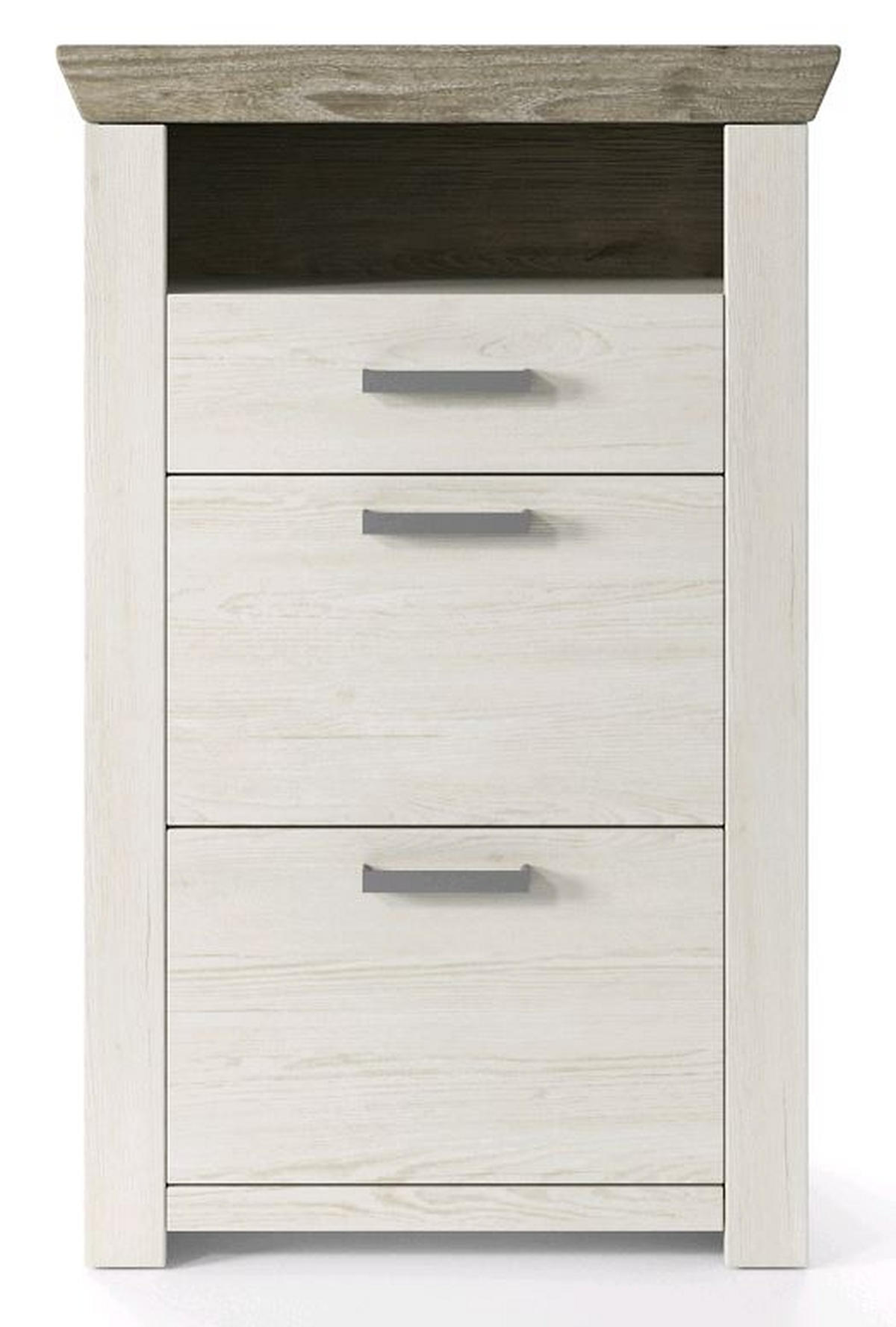 KOMMODE  in 74,5/108,2/42,2 cm  - Chromfarben/Eichefarben, Basics, Holzwerkstoff/Kunststoff (74,5/108,2/42,2cm) - SetOne by Musterring