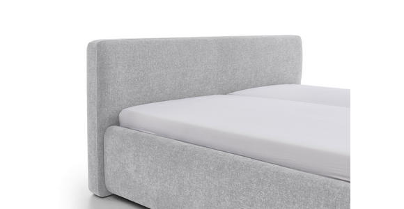 POLSTERBETT Bettkasten, Lattenroste Hellgrau 180/200 cm  - Birkefarben/Buchefarben, Design, Holz/Textil (180/200cm) - Xora