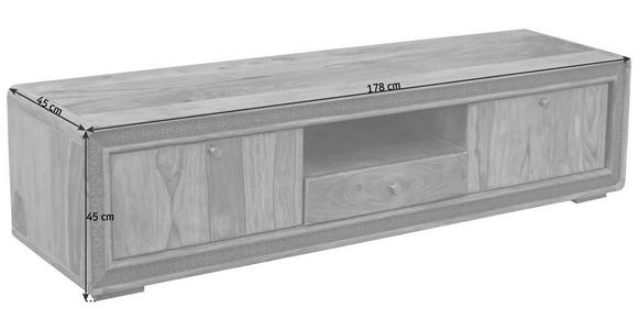 TV-ELEMENT 178/45/45 cm - Sheeshamfarben/Kupferfarben, LIFESTYLE, Holz/Metall (178/45/45cm) - Landscape