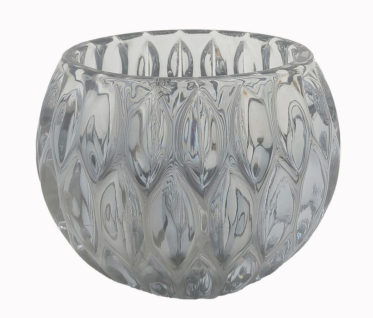 TEELICHTGLAS - Grau, Basics, Glas (11/8,5cm) - Ambia Home