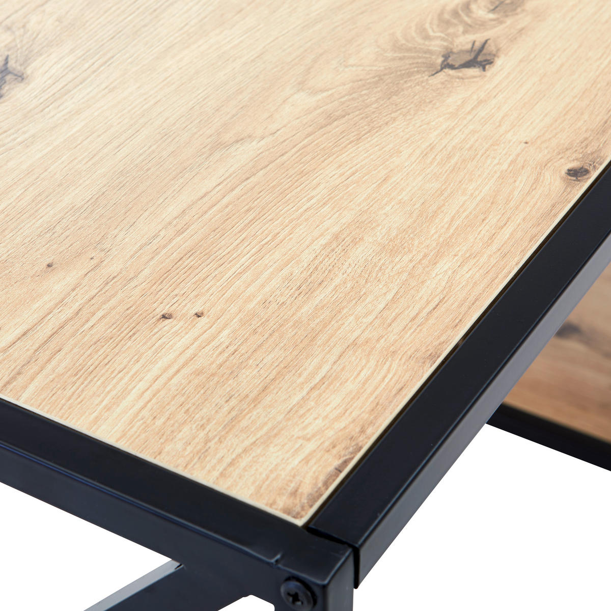 SCHREIBTISCH 120/60/74 cm  in Eiche Artisan, Schwarz  - Schwarz/Eiche Artisan, Basics, Holzwerkstoff/Metall (120/60/74cm) - Boxxx
