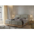 BOXSPRINGBETT 180/200 cm  in Eichefarben, Olivgrün  - Eichefarben/Olivgrün, Natur, Holz/Textil (180/200cm) - Valnatura