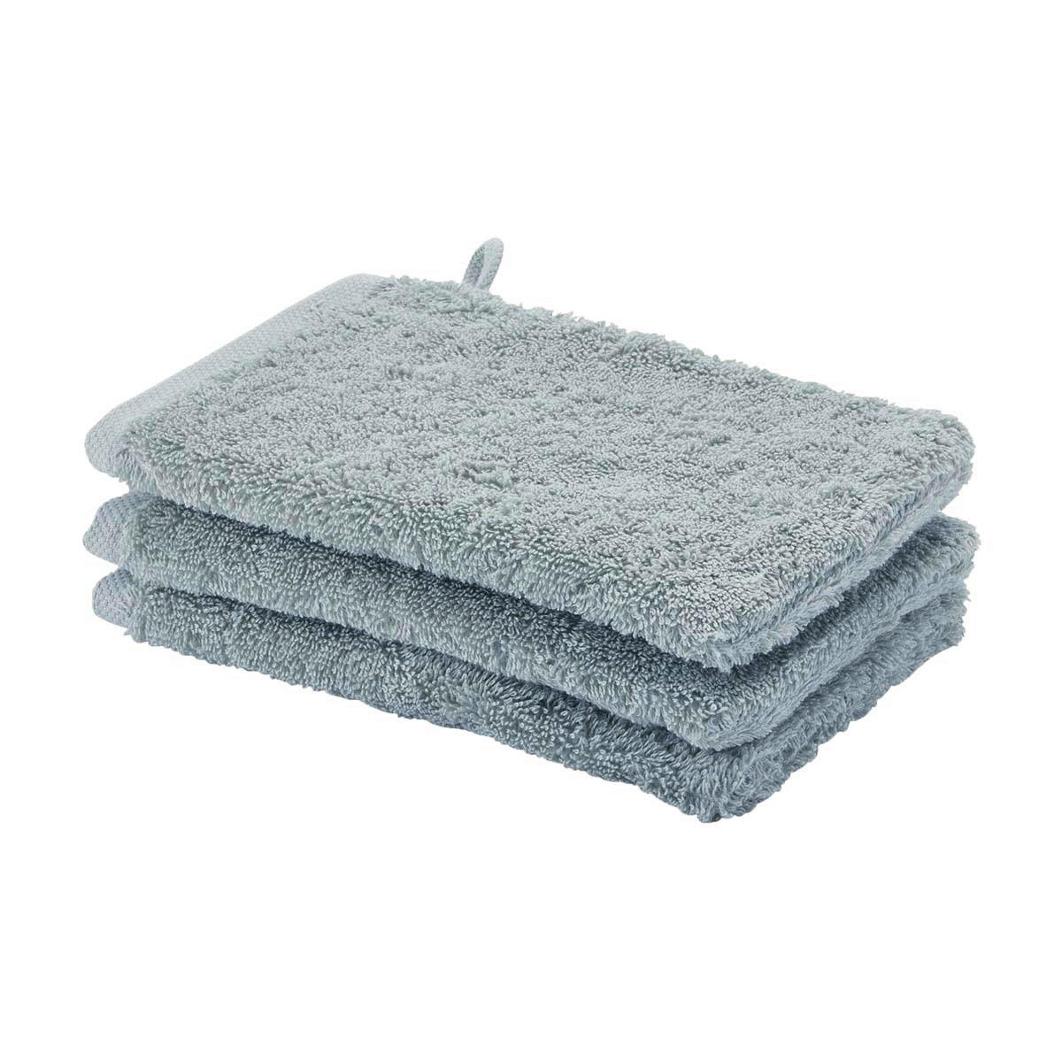 WASCHLAPPEN LONDON 3ER SET - Hellblau, Basics, Textil (16/22cm) - Aquanova