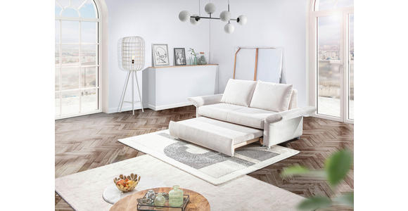 SCHLAFSOFA Cord Creme  - Chromfarben/Creme, Design, Kunststoff/Textil (176/81/98cm) - Xora