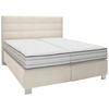 BOXSPRINGBETT 180/200 cm  in Creme  - Creme/Alufarben, Konventionell, Holzwerkstoff/Textil (180/200cm) - Dieter Knoll