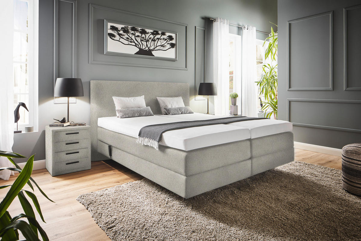 BOXSPRINGBETT 160/200 cm  in Beige  - Beige, KONVENTIONELL, Holz/Textil (160/200cm) - Dieter Knoll