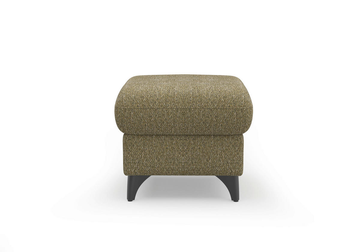 HOCKER in Textil Olivgrün  - Schwarz/Olivgrün, KONVENTIONELL, Textil/Metall (58/48/58cm) - Sit & More