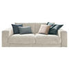 2-SITZER-SOFA Cord Weiß  - Schwarz/Weiß, Design, Kunststoff/Textil (230/85/127cm) - Hom`in