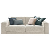 2-SITZER-SOFA in Cord Weiß  - Schwarz/Weiß, Design, Kunststoff/Textil (230/85/127cm) - Hom`in
