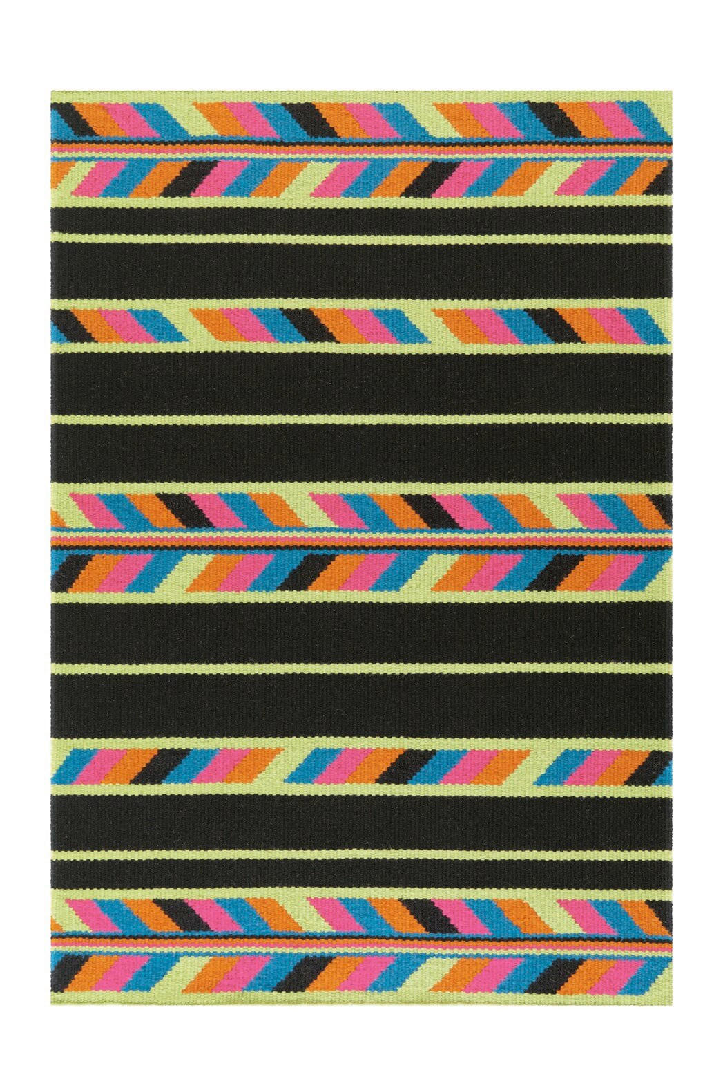 ULLMATTA 140/200 cm  - multicolor/svart, Basics, textil (140/200cm)