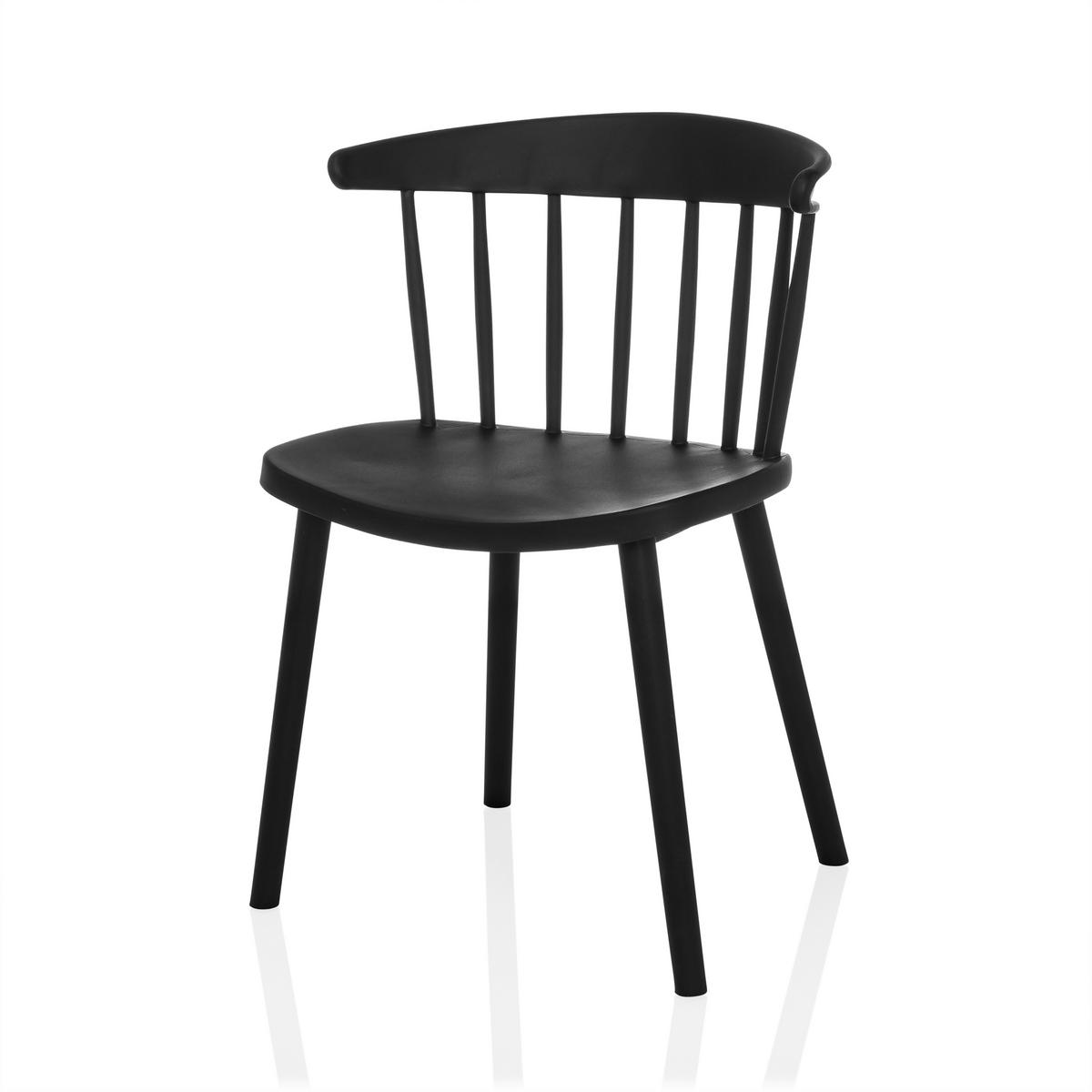 BESUCHERSTUHL  in Schwarz  - Schwarz, MODERN, Kunststoff (53/75/45cm) - MID.YOU