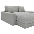 XXL-SESSEL Cord Hellgrau    - Hellgrau/Schwarz, MODERN, Kunststoff/Textil (160/87/190cm) - Carryhome