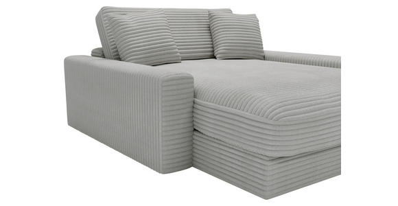 XXL-SESSEL Cord Hellgrau - Hellgrau/Schwarz, MODERN, Kunststoff/Textil (160/87/190cm) - Carryhome