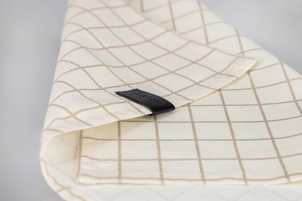 STOFFSERVIETTE 40/40 cm   - Sandfarben/Weiß, KONVENTIONELL, Textil (40/40cm) - Schöner Wohnen