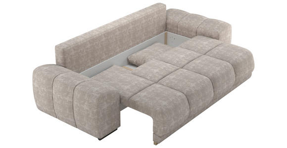 BIGSOFA Chenille Grau  - Schwarz/Grau, KONVENTIONELL, Kunststoff/Textil (266/89/104cm) - Carryhome