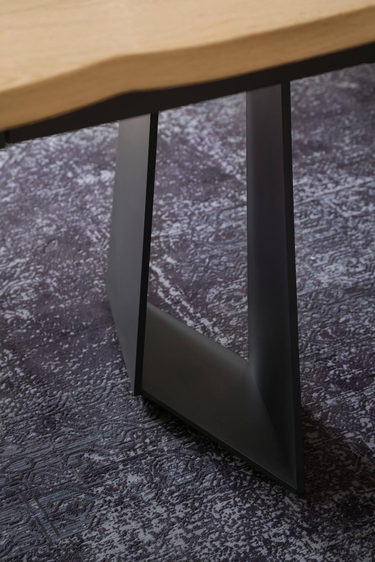 ESSTISCH in Holz, Metall 190/100/75 cm  - Wildeiche/Anthrazit, Design, Holz/Metall (190/100/75cm) - Venjakob