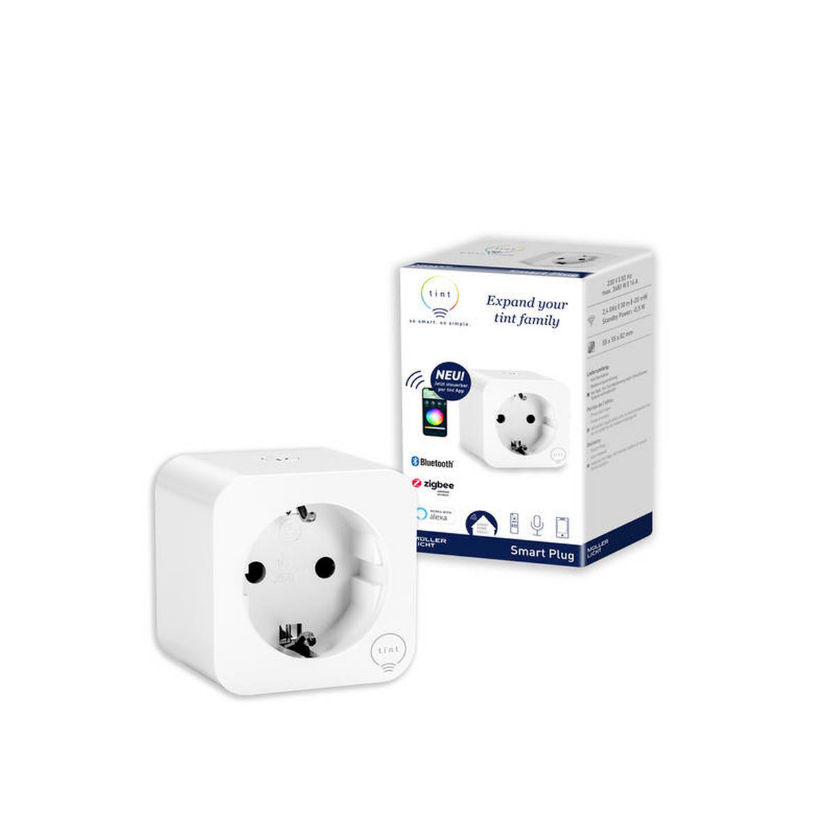 STECKER - Weiß, LIFESTYLE, Kunststoff (5,5/8,2/5,5cm) - Tint