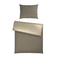 BETTWÄSCHESET Satin 160/210 cm  65 cm/100 cm  - Taupe, Textil (160/210cm) - Bio:Vio