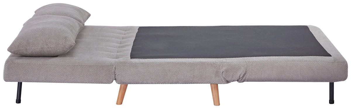 SCHLAFSOFA Cord Grau  - Naturfarben/Grau, MODERN, Holz/Textil (162/82/91cm) - MID.YOU