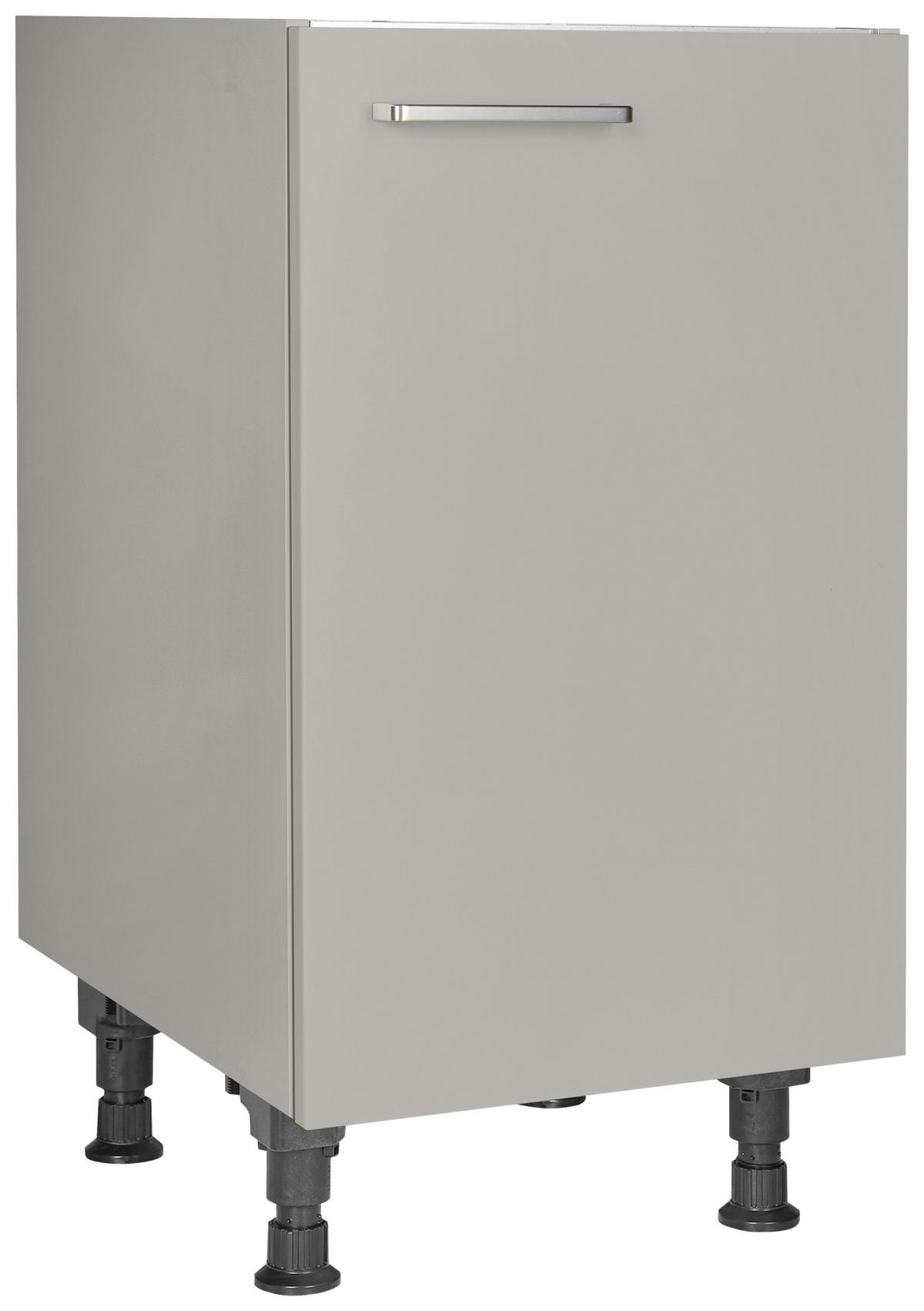 SPÜLENUNTERSCHRANK 45/87/56 cm  in Grau  - Edelstahlfarben/Grau, MODERN, Holzwerkstoff/Metall (45/87/56cm) - Nobilia