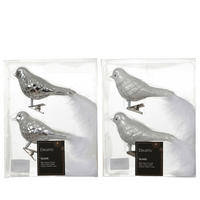 DEKOVOGEL - Silberfarben, Basics, Glas (9/4.5/8cm)