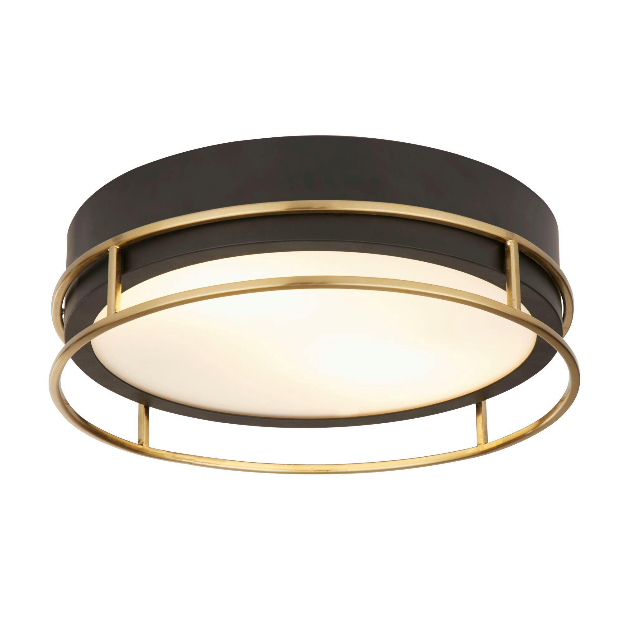 DECKENLEUCHTE Pheonix 30/9,5 cm  - Schwarz, Design, Glas/Metall (30/9,5cm)