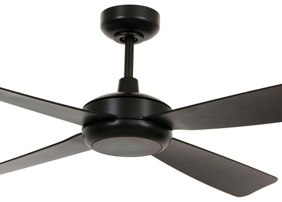 DECKENVENTILATOR   107 cm   - Schwarz, Trend, Kunststoff (107cm) - P & B
