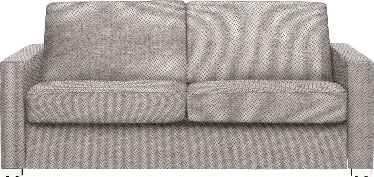 SCHLAFSOFA Webstoff Naturfarben  - Chromfarben/Naturfarben, KONVENTIONELL, Textil/Metall (188/86/97cm) - Novel