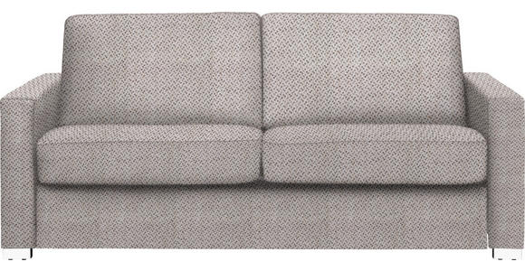 SCHLAFSOFA Webstoff Naturfarben - Chromfarben/Naturfarben, KONVENTIONELL, Textil/Metall (188/86/97cm) - Novel