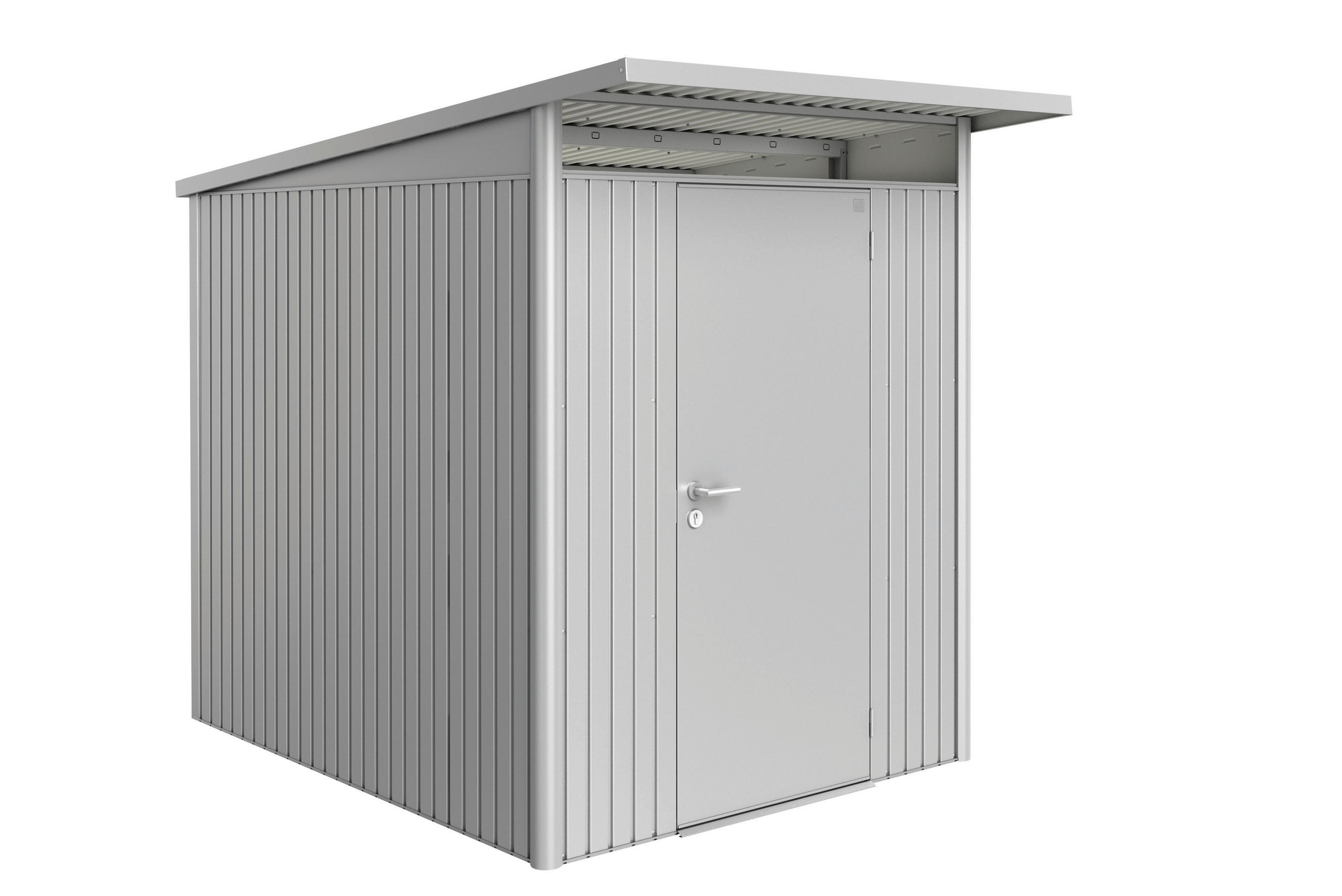 GERÄTEHAUS 180/218/260 cm  - Silberfarben, Basics, Metall (180/218/260cm) - Biohort