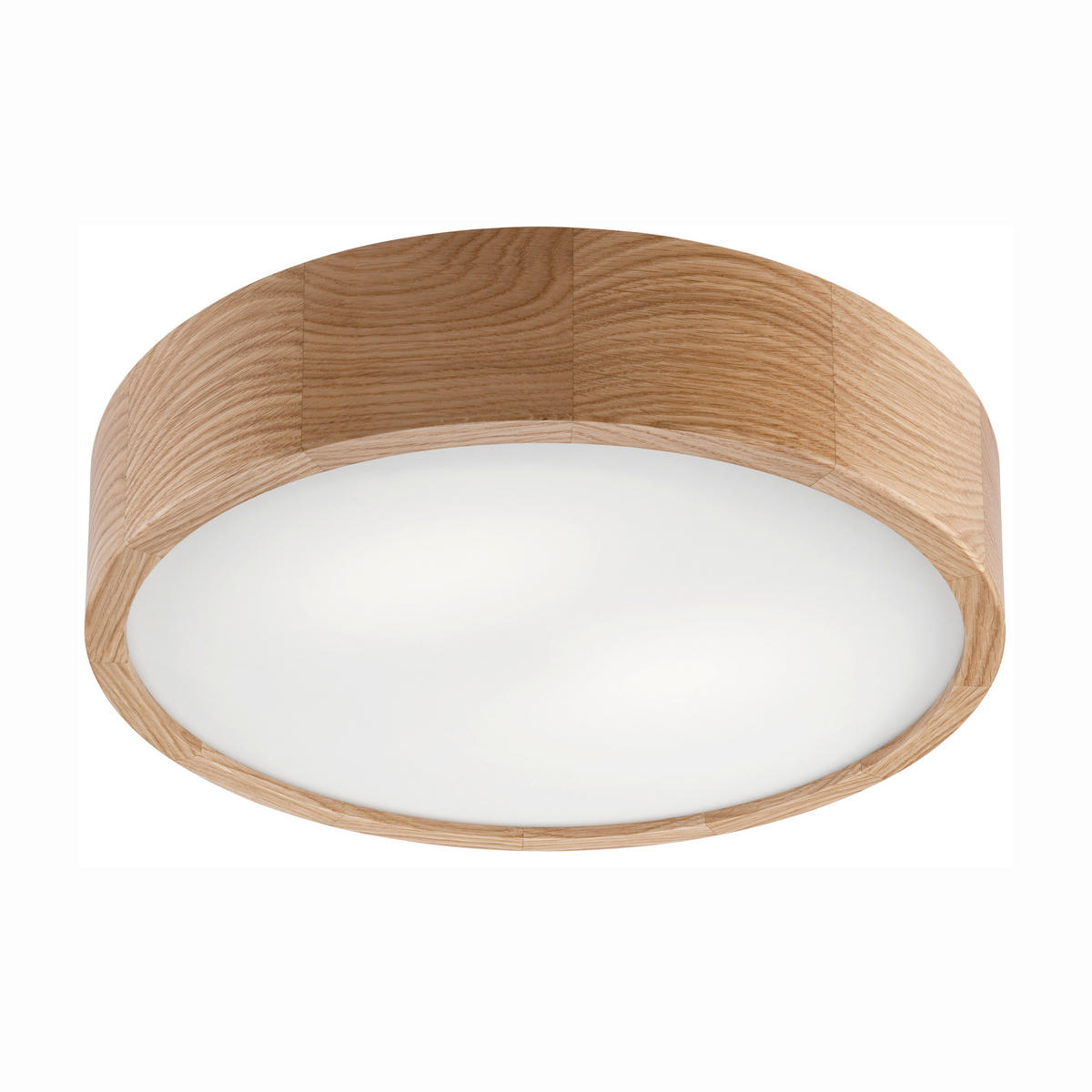 DECKENLEUCHTE Eveline 37/8 cm   - Alteiche, Basics, Glas/Holz (37/8cm)