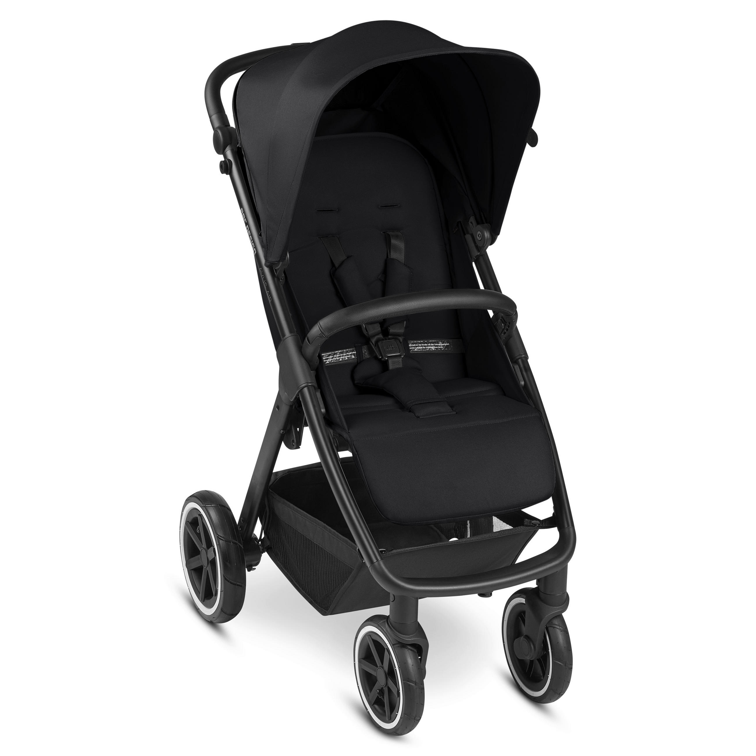 Thumbnail - ABC Design Buggy Avus Air, Schwarz, Textil, 23.5x72x46.5 cm, EN 1888, UV 50+, Reach, Feststellbremse, Fußstütze abklappb...