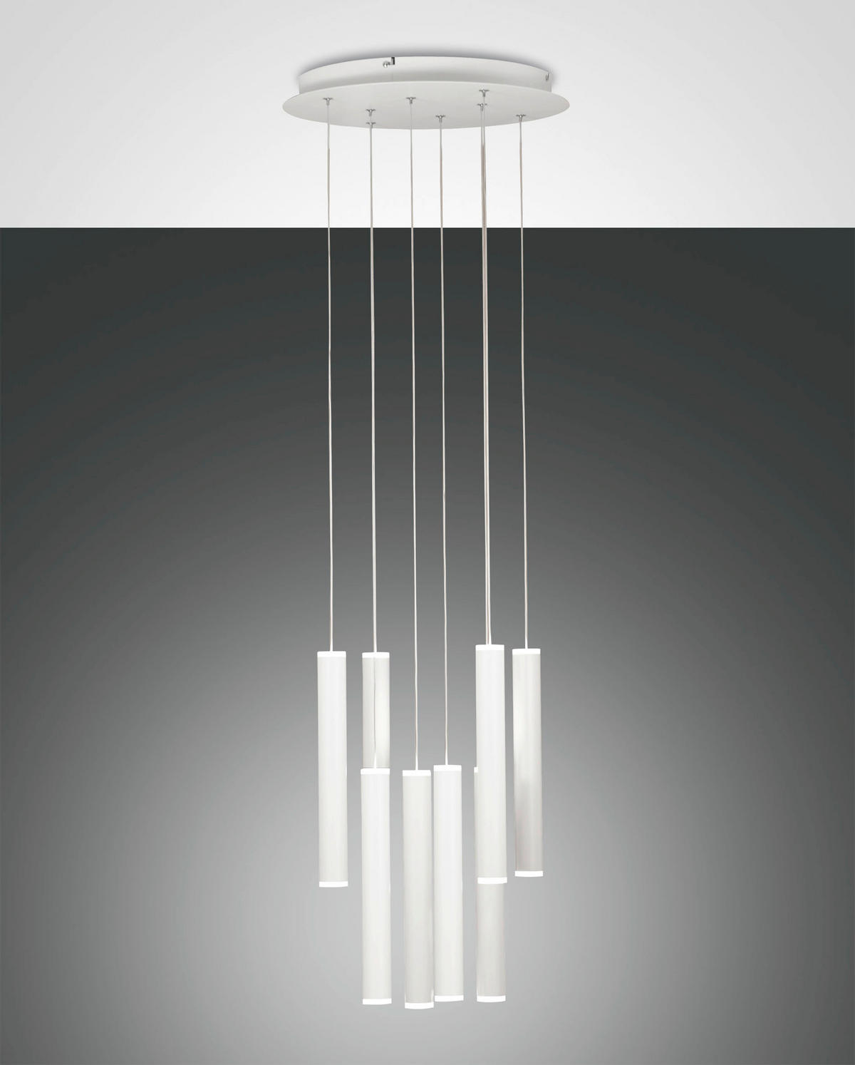 LED-PENDELLEUCHTE 40/200 cm  - Weiß, Design, Metall (40/200cm) - Fabas Luce