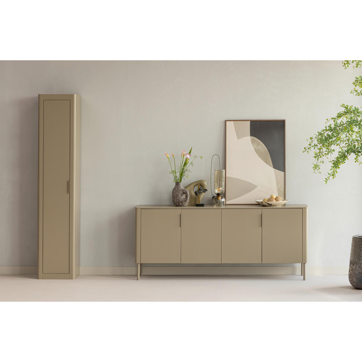 MEHRZWECKSCHRANK 45/217/39 cm  in Schlammfarben  - Schlammfarben, Design, Holz (45/217/39cm) - Livetastic