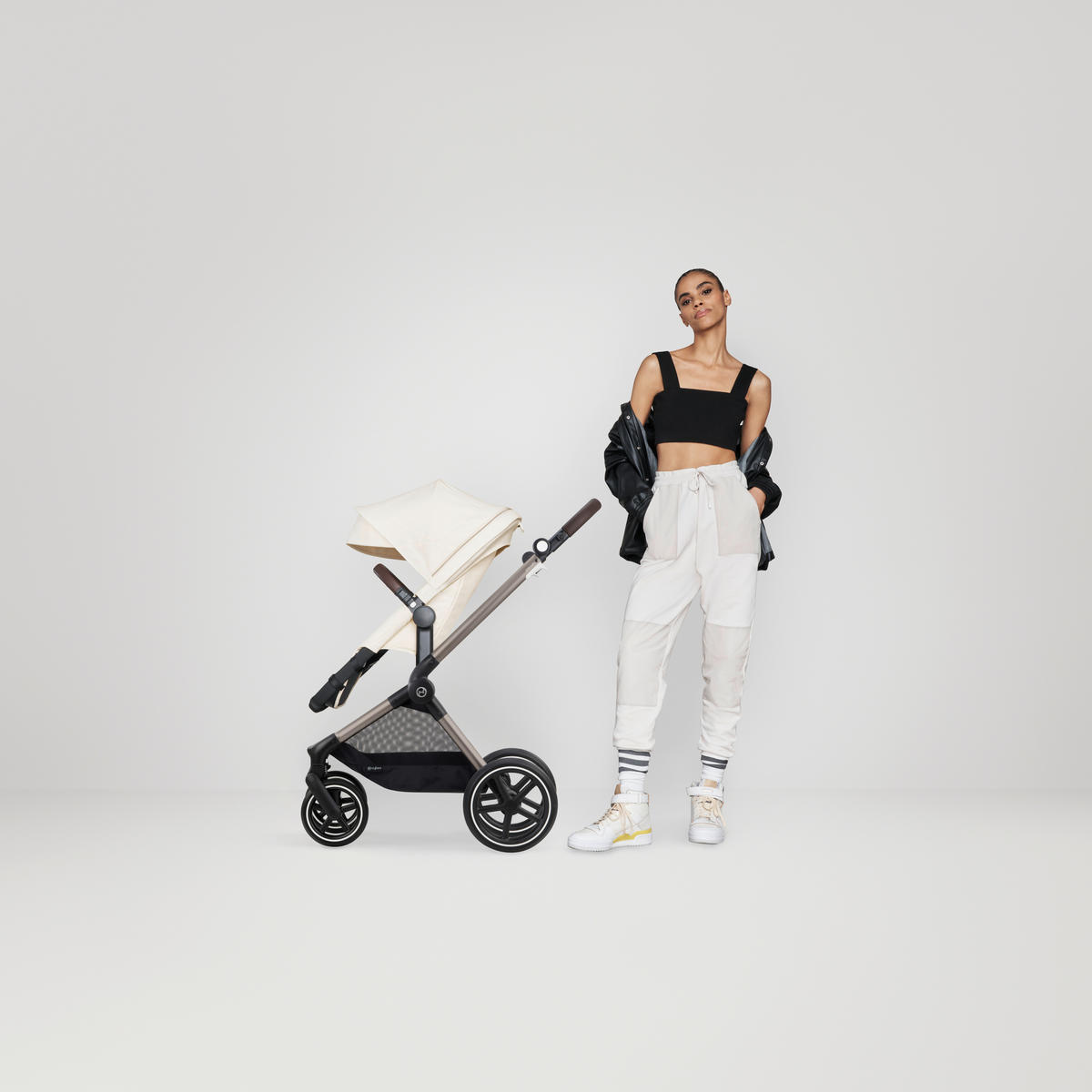 KOMBIKINDERWAGEN Eos Lux  - Beige/Silberfarben, Basics, Textil/Metall (85/61/116cm) - Cybex