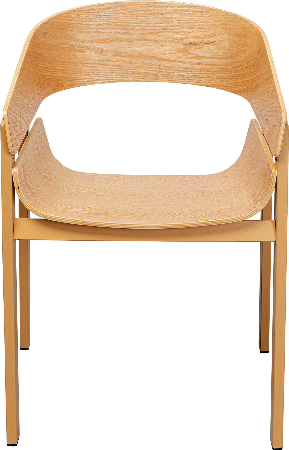 ARMLEHNSTUHL  in Stahl  - Naturfarben, Design, Holzwerkstoff/Metall (57/77/53cm) - Kare-Design