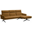 ECKSOFA in Flachgewebe Currygelb  259/152 cm  - Currygelb/Schwarz, Design, Textil/Metall (259/152cm) - Dieter Knoll