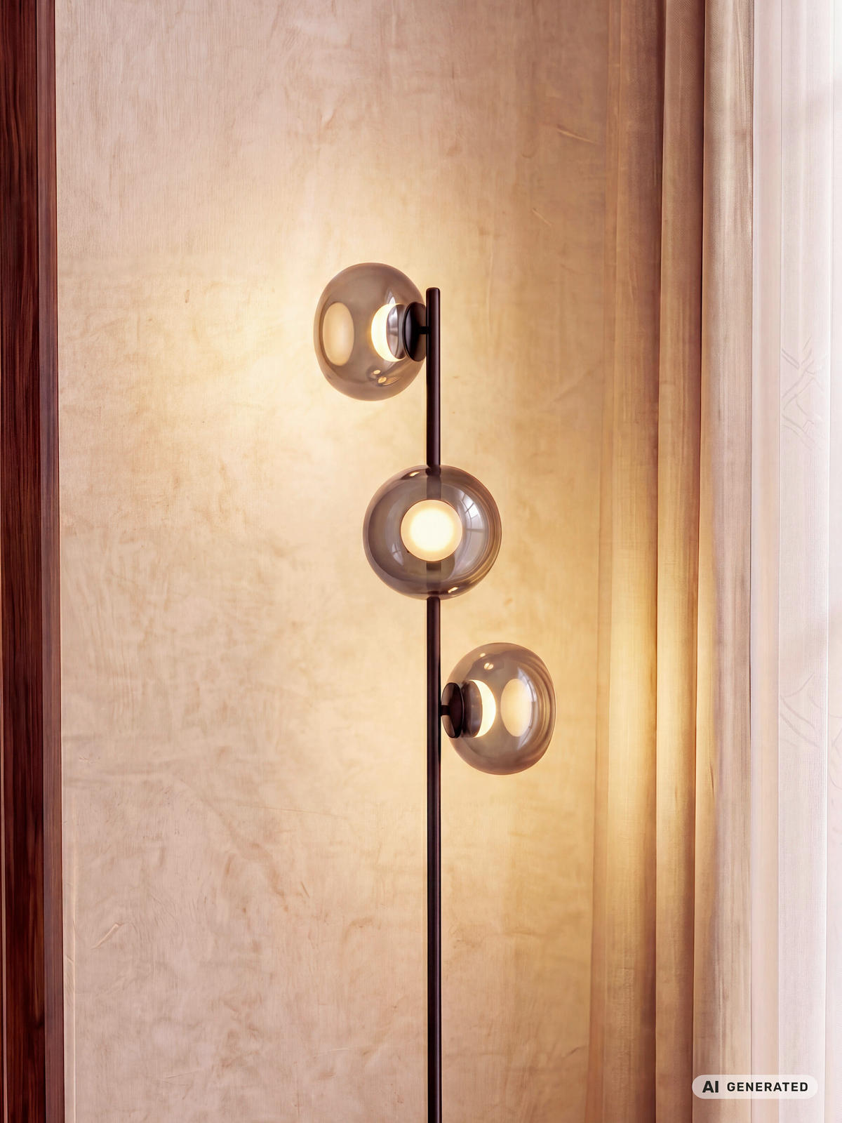 STEHLEUCHTE 25/164 cm  - Grau, Design, Glas/Metall (25/164cm) - Osram