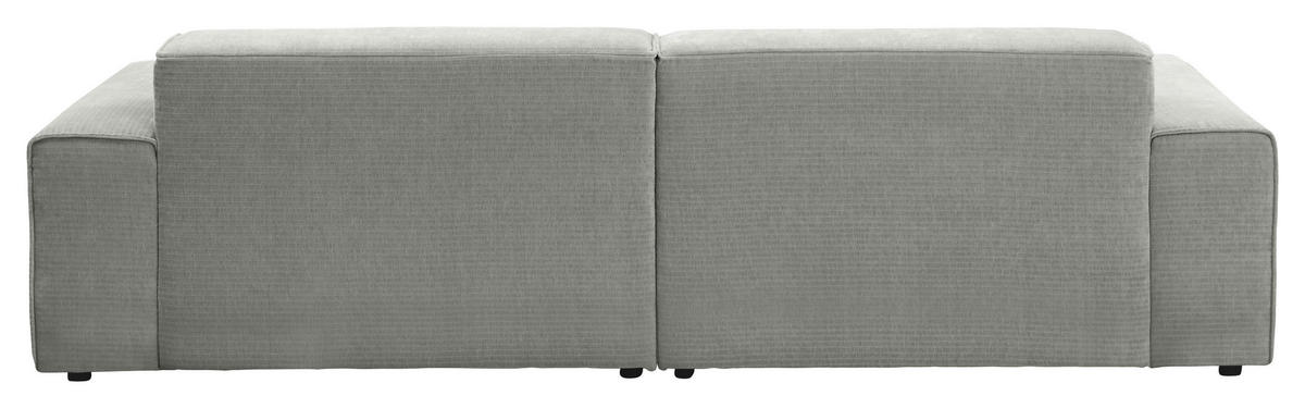 BIGSOFA in Chenille Grau  - Schwarz/Grau, Design, Kunststoff/Textil (238/71/101cm) - Pure Home Lifestyle
