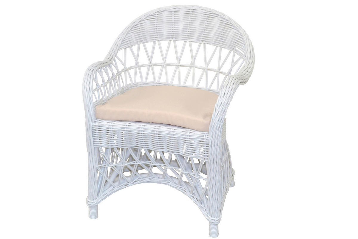 SESSEL Weiß    - Weiß, Natur, Holz (65/85/65cm) - MID.YOU