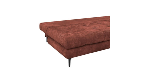 SCHLAFSOFA  mit Liegefunktion, Schlafen auf Sitzhöhe, Rücken echt Chenille Bordeaux  - Bordeaux/Schwarz, KONVENTIONELL, Textil/Metall (203/94/96cm) - Carryhome