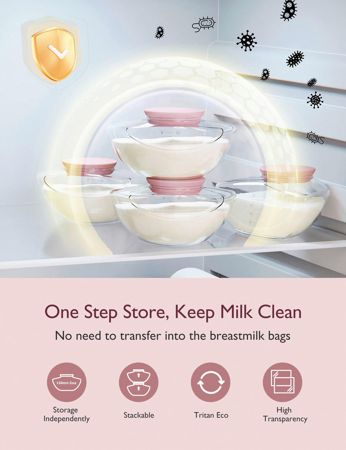 MILCHPUMPE  M9  - Basics (18,9/15,3/22,7cm) - Momcozy