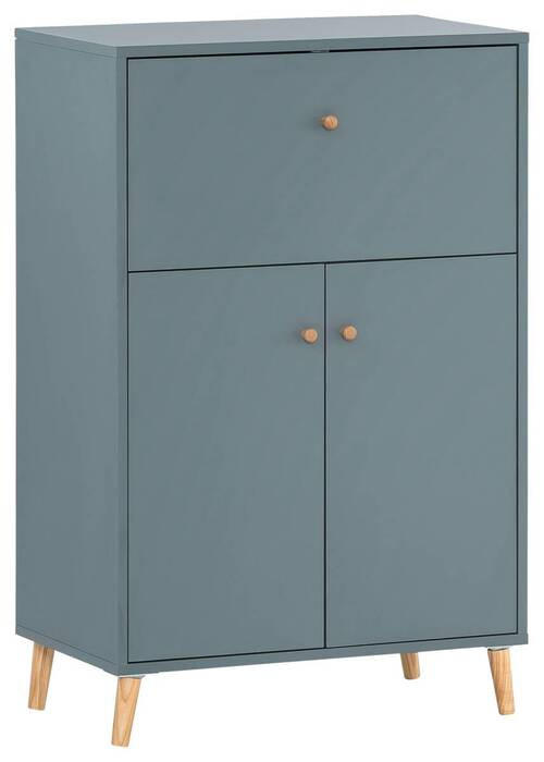 SEKRETÄR in verschiedenen Holz-Dekoren erhältlich - Blau/Weiß, MODERN, Holz/Holzwerkstoff (65,2/101,7/39cm) - MID.YOU