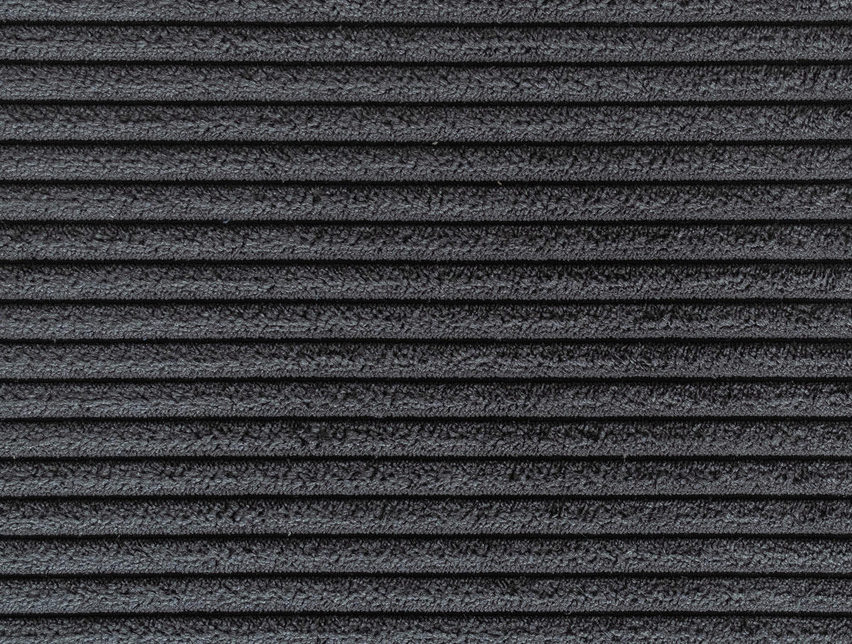 ECKSOFA Dunkelgrau Cord  - Dunkelgrau/Schwarz, Textil/Metall (260/165cm) - MID.YOU