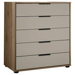 KOMMODE  in 80/86/43 cm  - Schieferfarben/Champagner, MODERN, Holzwerkstoff/Kunststoff (80/86/43cm) - Venda