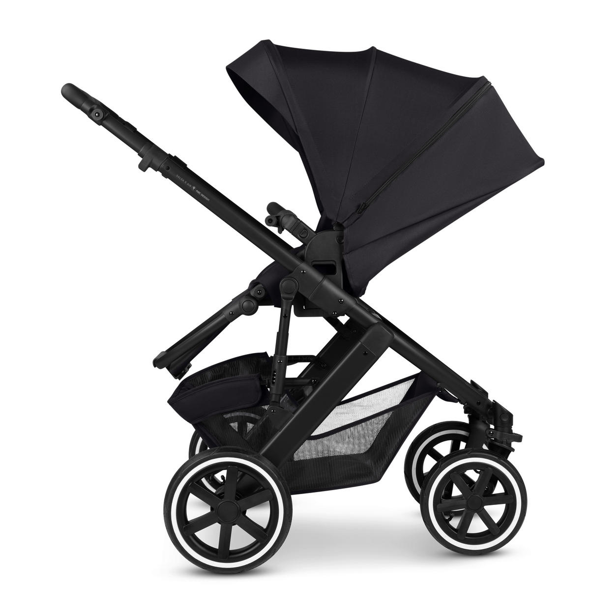 KINDERWAGEN  Salsa 5 Air  Coal  - Schwarz, Basics, Textil/Metall (63/118/95,5cm) - ABC Design