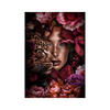 GLASBILD 80/120 cm  - Pink/Lila, Natur, Glas/Papier (80/120cm) - Monee