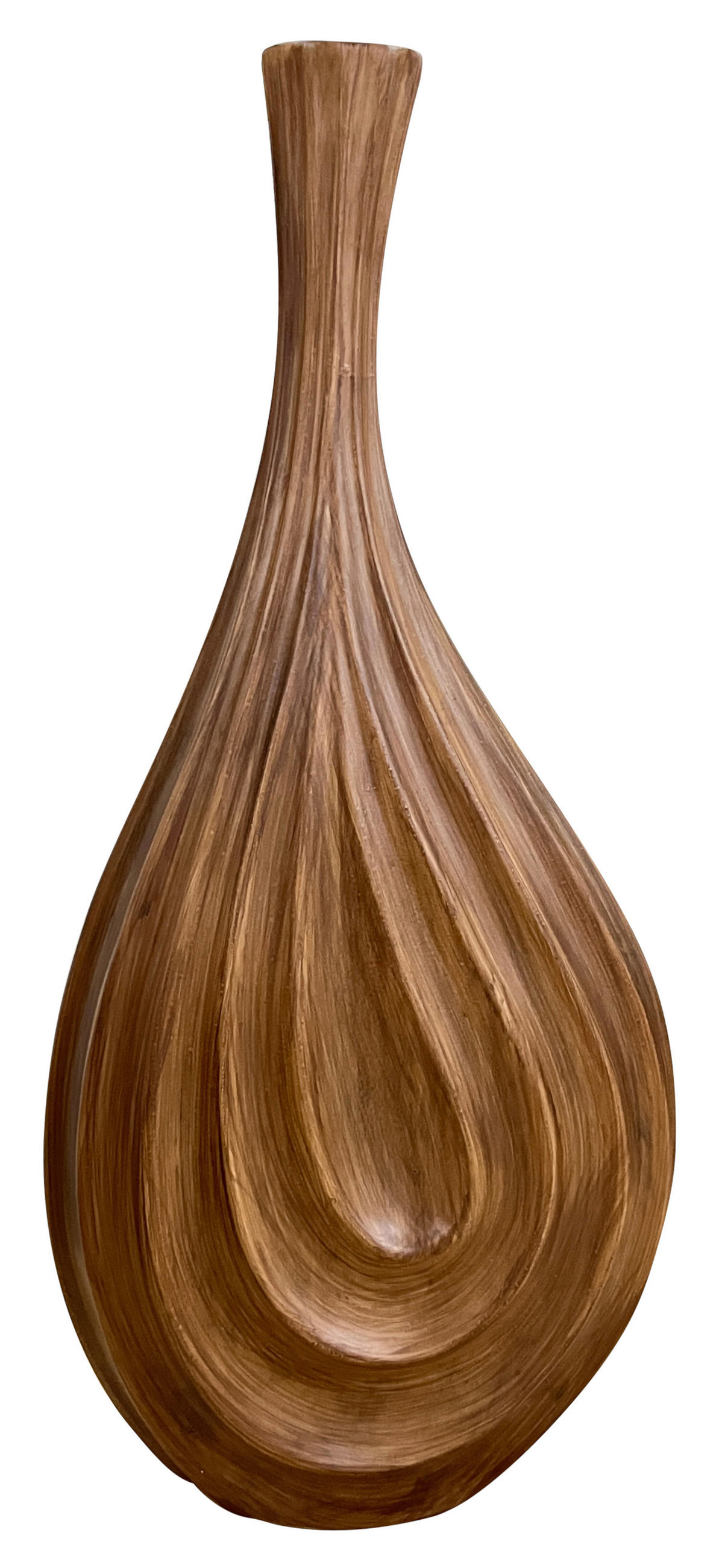 VASE 45 cm  - Braun, Basics, Kunststoff (20,5/45/10cm) - Ambia Home