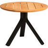 GARTENBEISTELLTISCH 55/55/43 cm Holz, Metall rund  - Schwarz/Teakfarben, LIFESTYLE, Holz/Metall (55/55/43cm) - Stern
