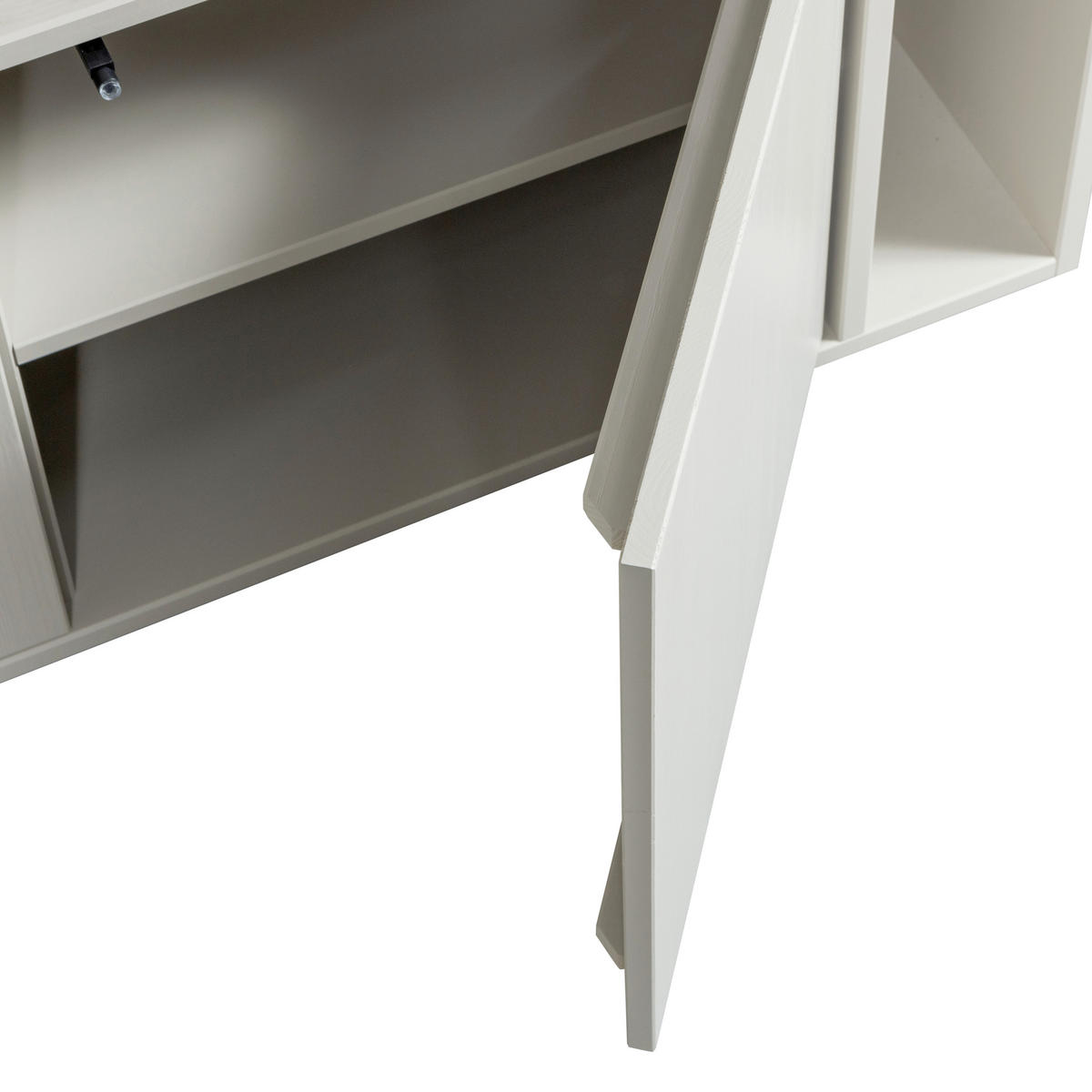 LOWBOARD Settle down 108/45/44 cm  stehend, spiegelbildliche Montage möglich  - Grau, Design, Holz (108/45/44cm) - Livetastic